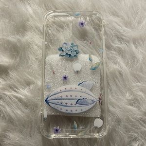 Tnarru Compatible with iP Phone 12 Pro 8.1 inch 2020, Clear & Floral Design
